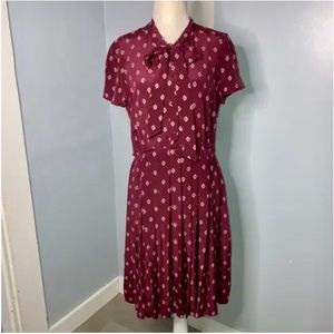 J.Crew Mini Medallion Tie Neck Dress